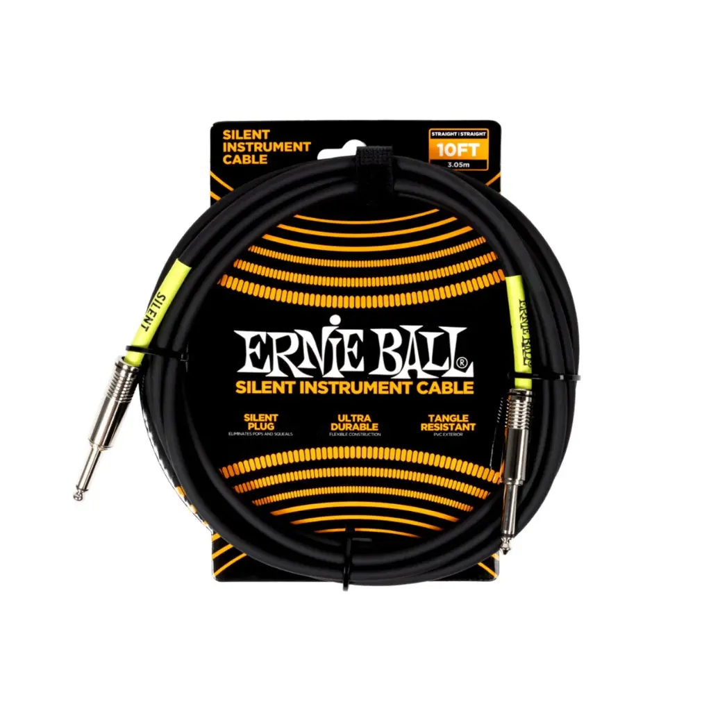 Ernie Ball Straight To Straight Silent Instrument Cable - 10Ft 1