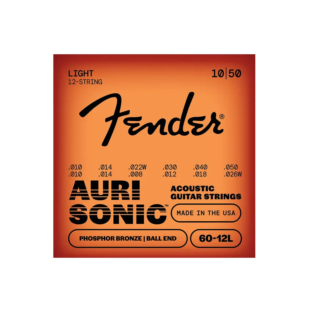 Fender 60-12L Phosphor Bronze .010-.048 Acoustic Guitar Strings - Set Of 12 Ball End 1