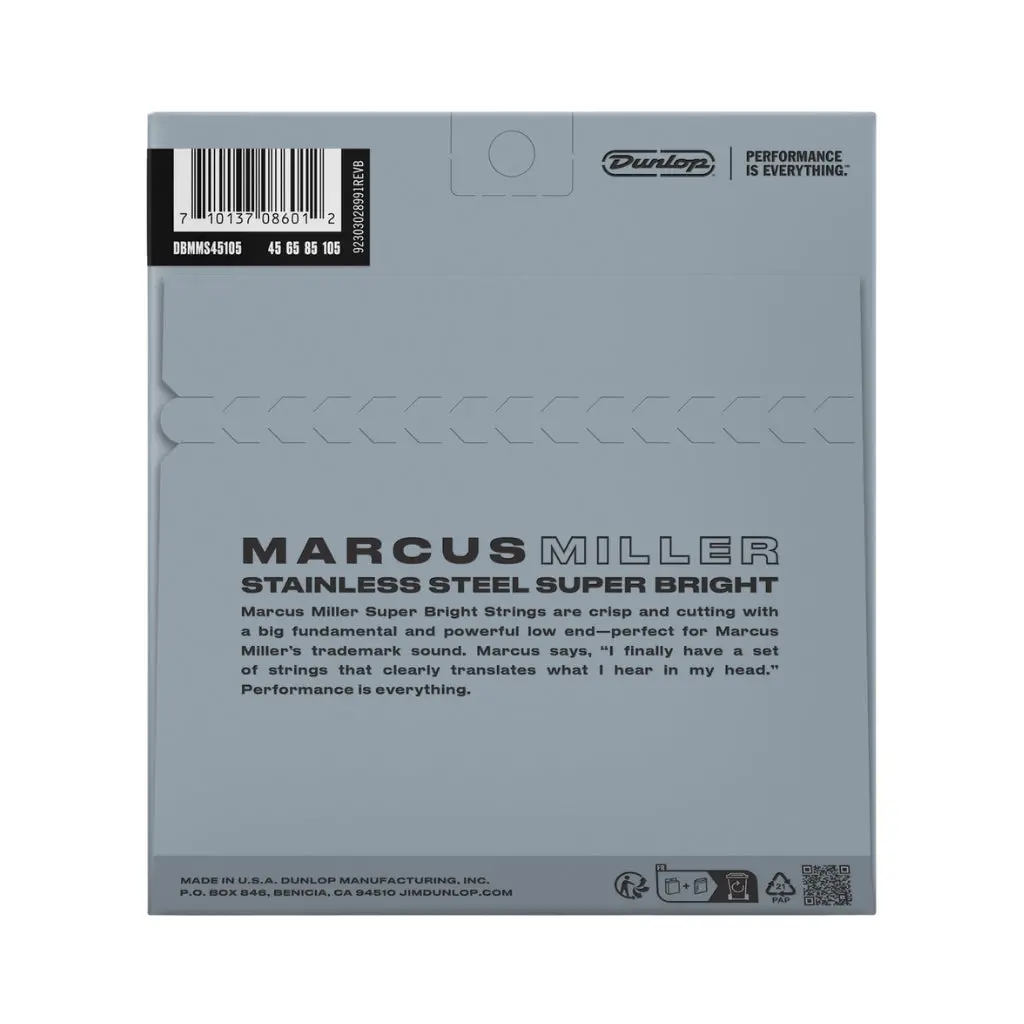 Dunlop Marcus Miller Super-Bright Stainless Steel 45-105 Bass Strings - Long Scale 2