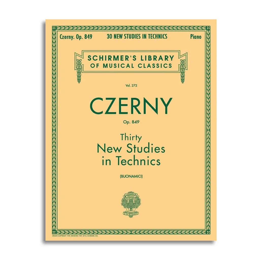 Czerny Op. 849 - Thirty New Studies In Technics - Schirmers Library Of Musical Classics 1