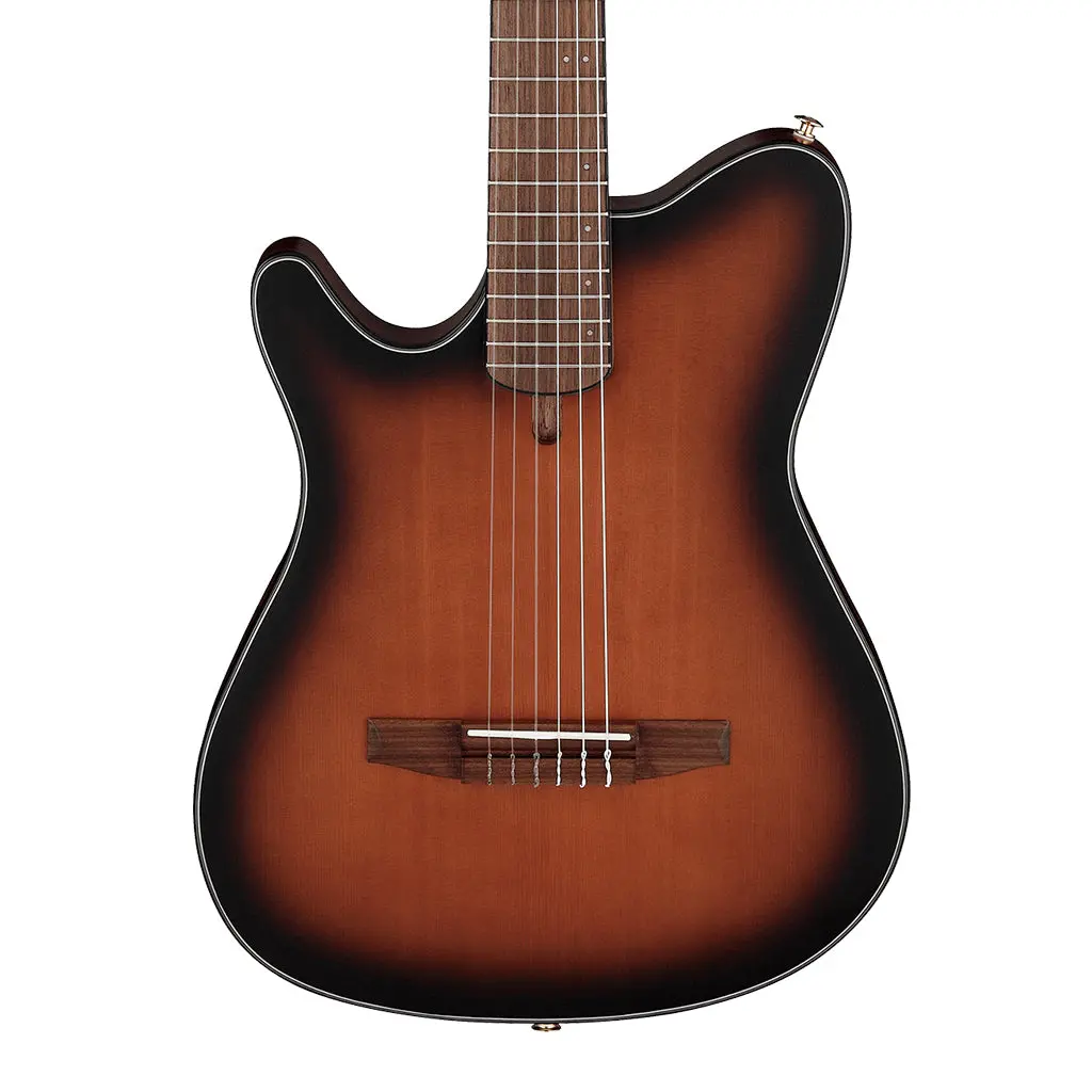 Ibanez Frh10n Brown Sunburst Flat Left Handed Nylon String Guitar 1