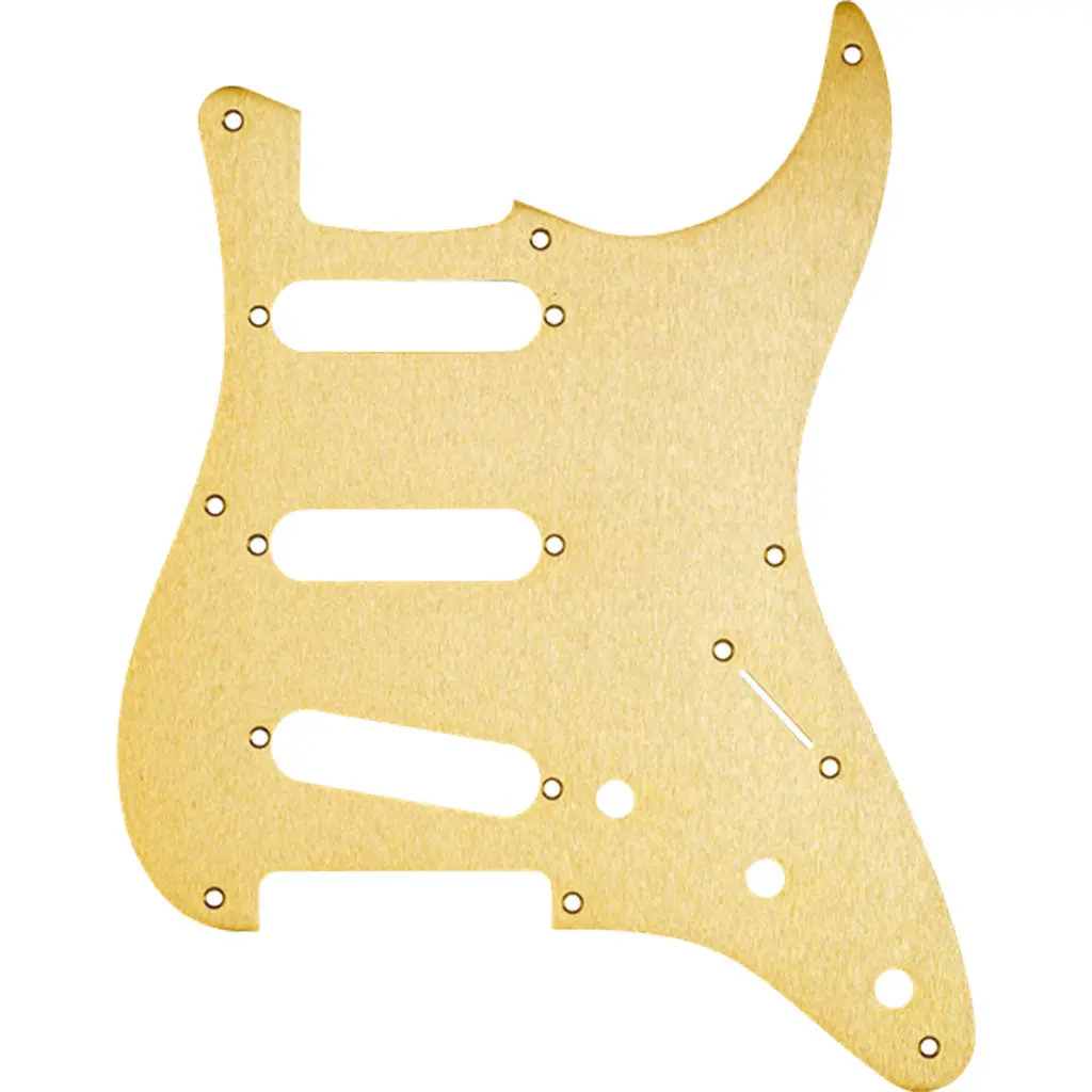 Fender Pickguard - Stratocaster® S/S/S - 8-Hole Mount - Gold Anodized Aluminum - 1-Ply 1