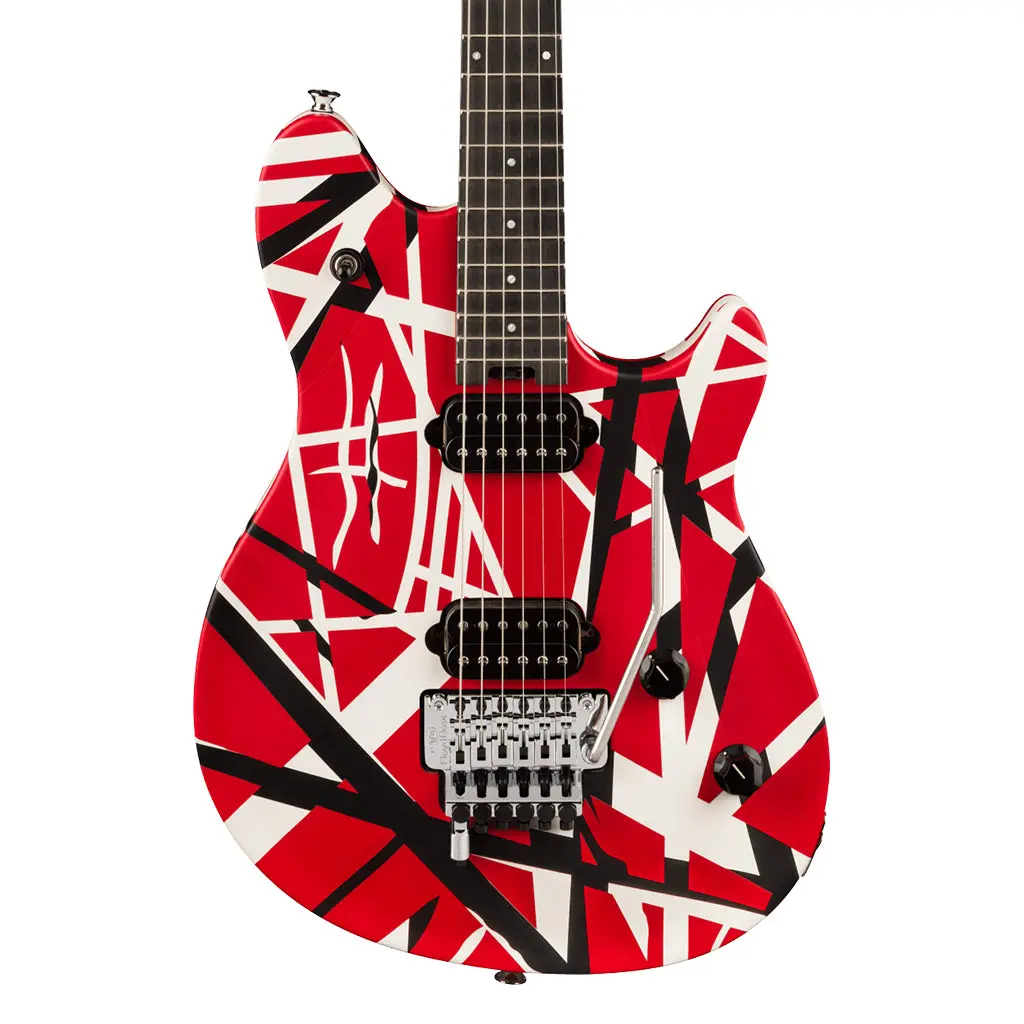 Evh Wolfgang Special Striped Series Red Black And White 1