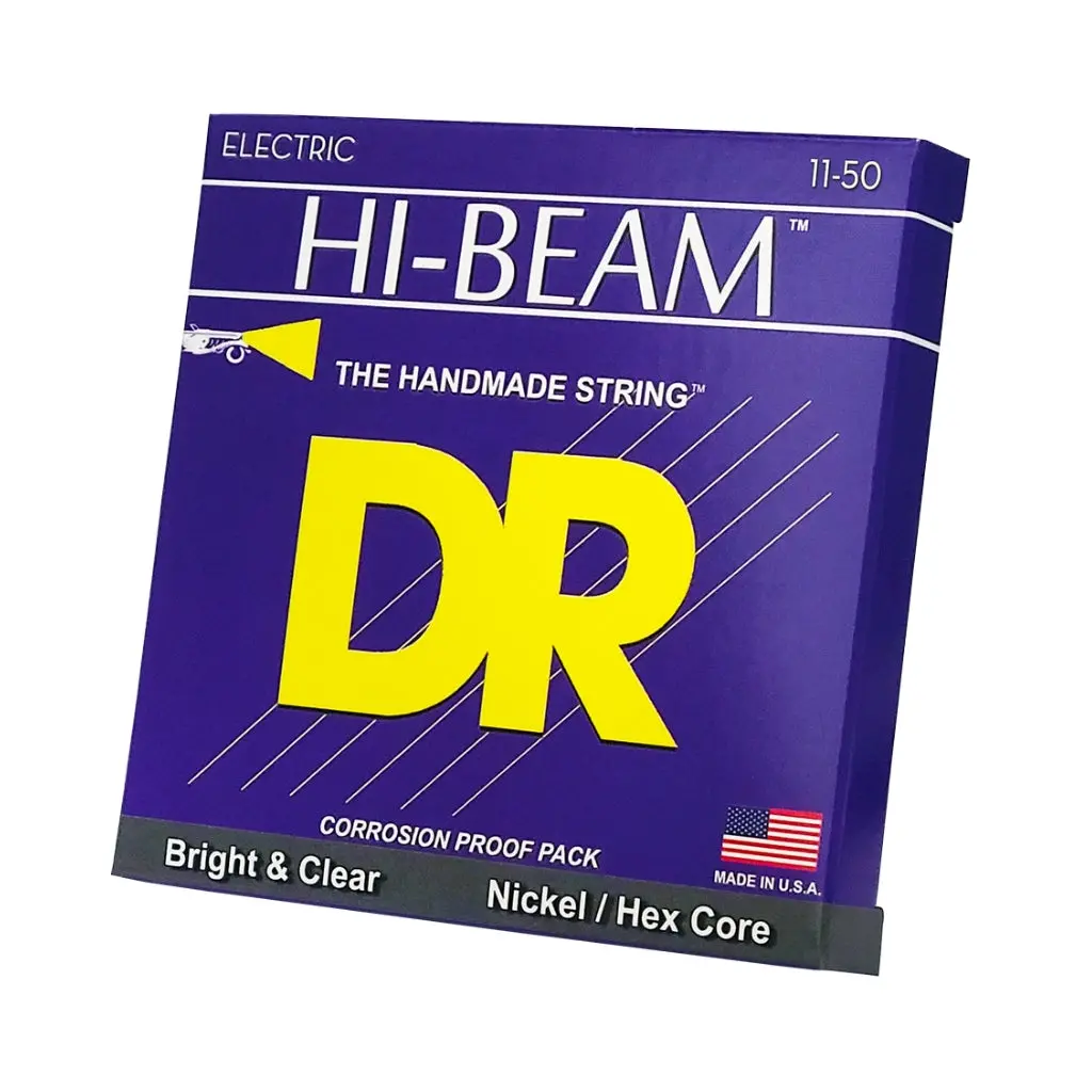 Dr Hi-Beam Nickel Plated Electric Guitar Strings - Heavy 11-50 1
