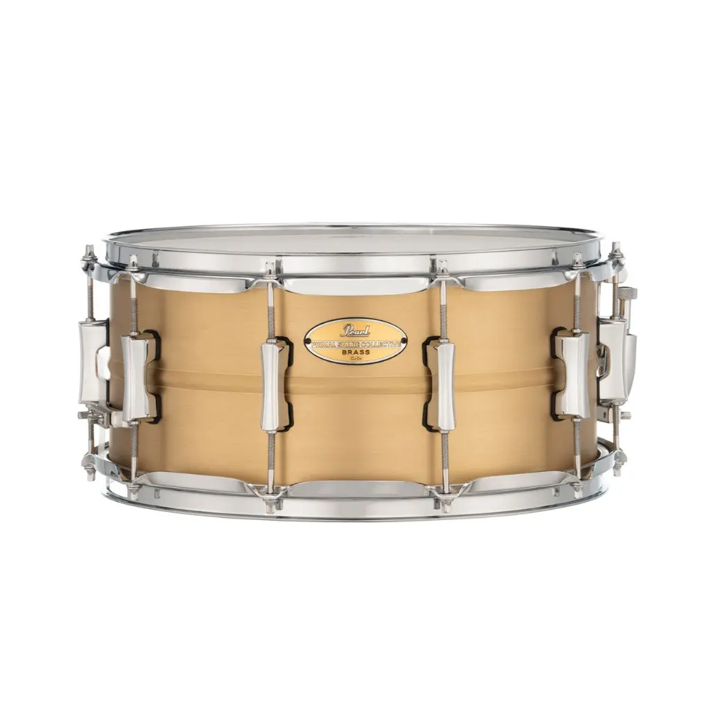 Pearl Primal Collective Snare Drum - 6.5 Inches X 14 Inches, Brushed Brass 1
