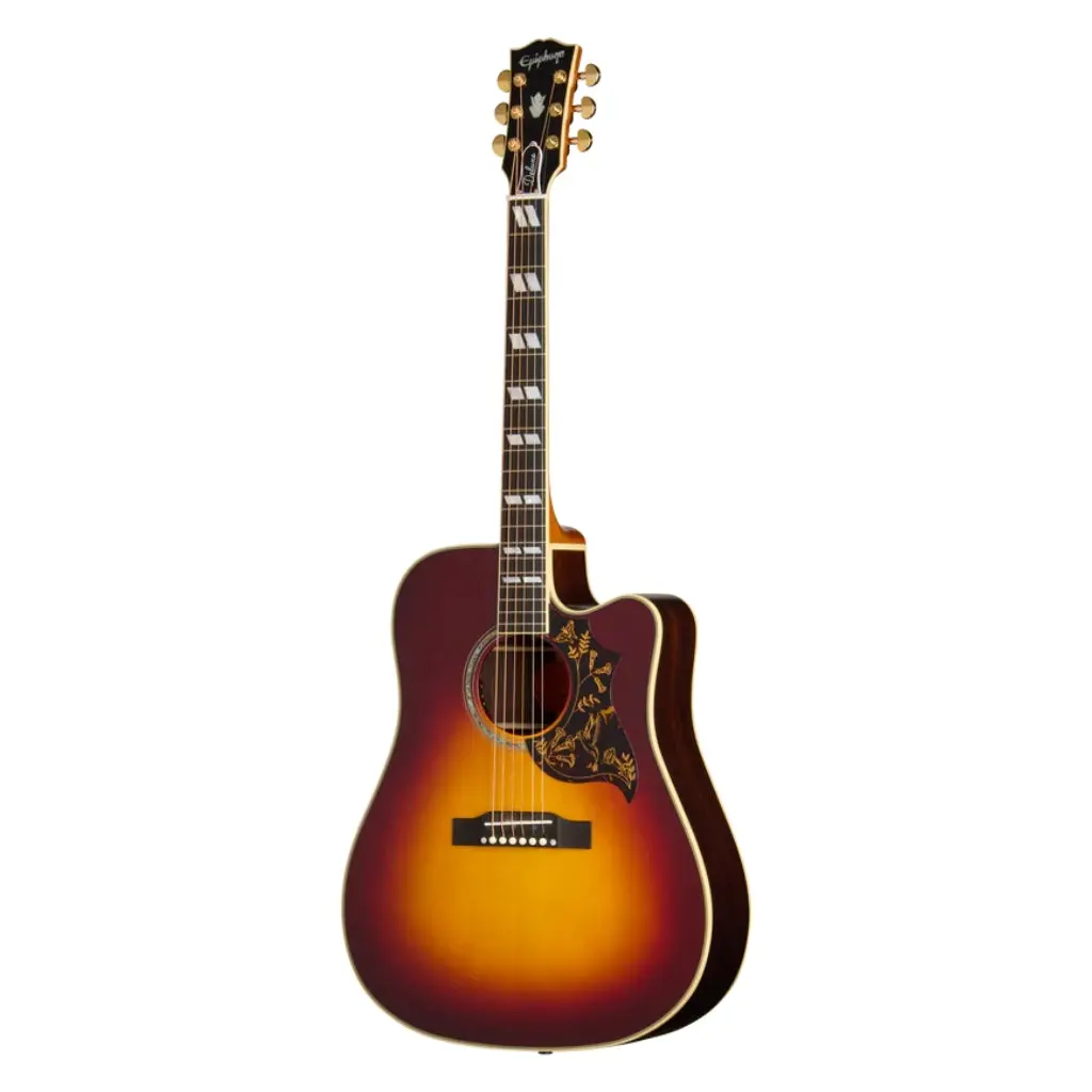 Epiphone Hummingbird Deluxe Ec Acoustic-Electric Guitar - Autumn Burst 2