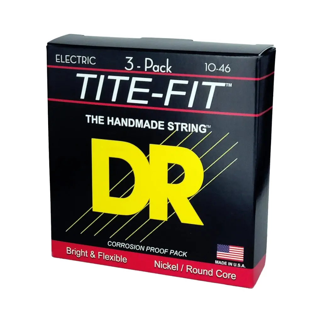 Dr Tite-Fit Compression Wound Electric Guitar Strings - Medium 10-46 3-Pack 1