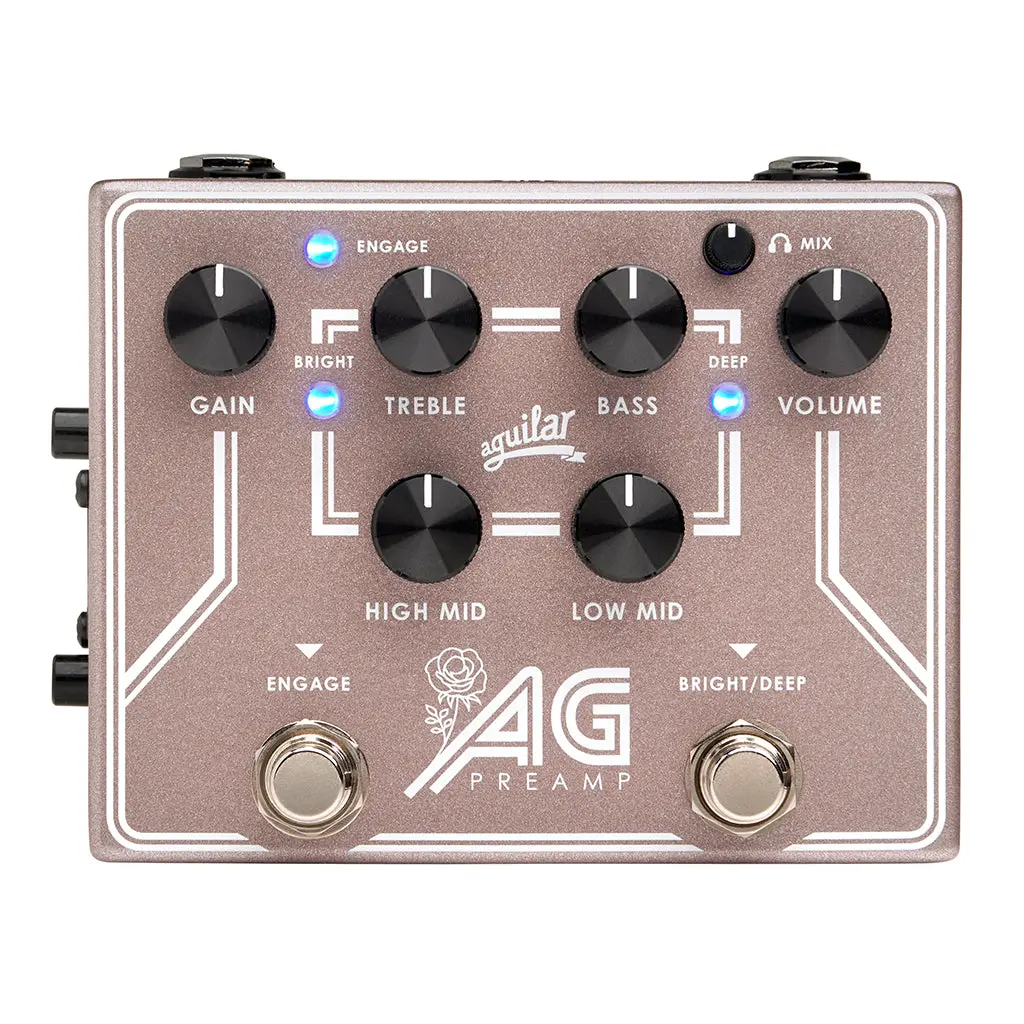 Aguilar Ag Preamp/Direct Box - Breast Cancer Awareness Month, Rose Gold Sparkle 1
