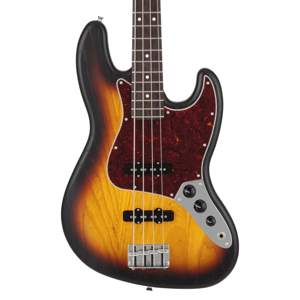 Fender Made In Japan Limited Jazz Bass Raw Ash - 3 Color Sunburst 1