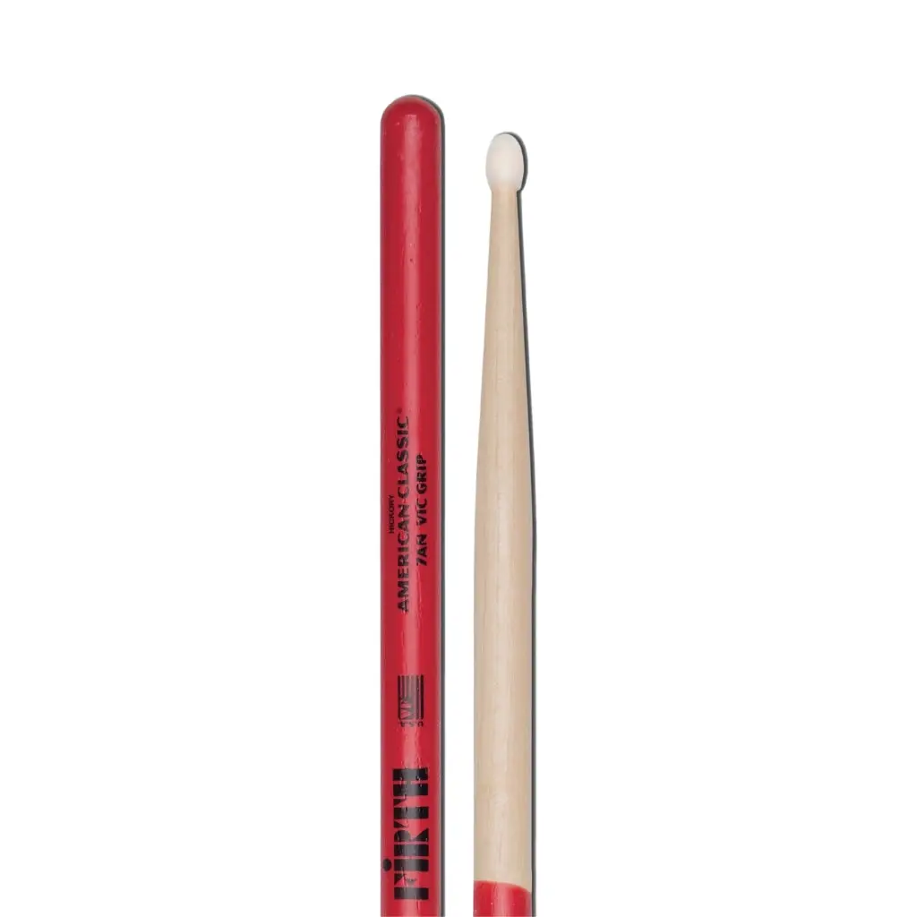 Vic Firth American Classic Drumsticks With Vic Grip - 7A - Nylon Tip 1