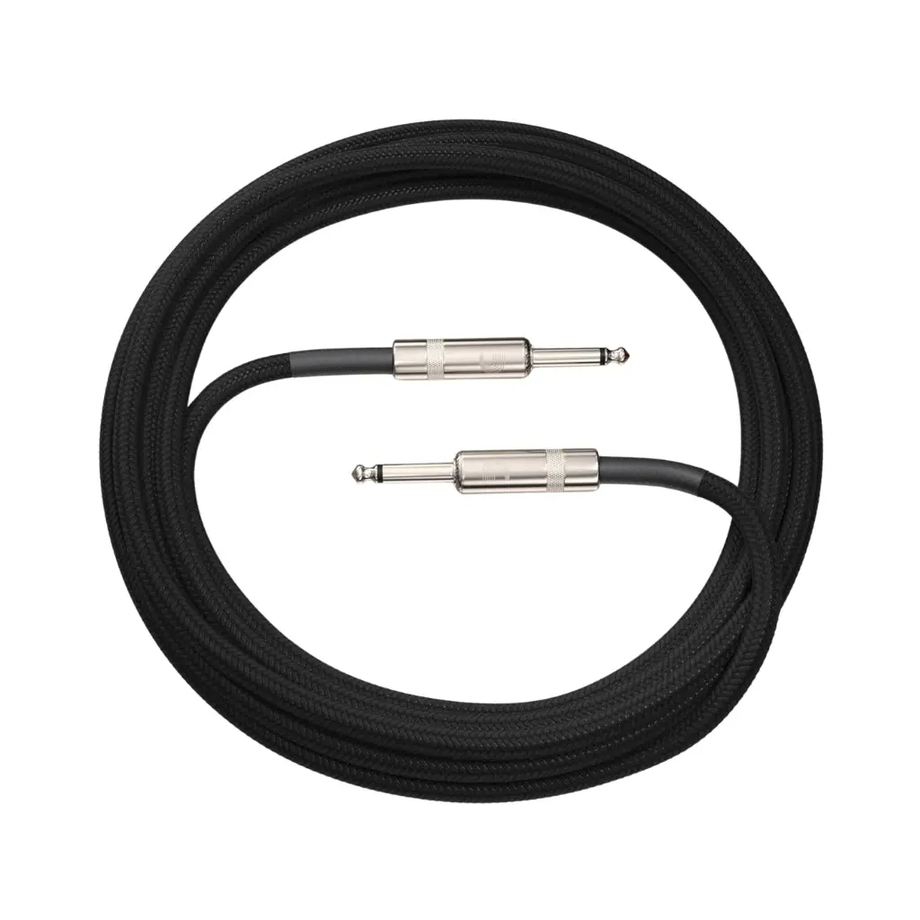D'addario Pw-Bg-15Bk Braided Straight To Straight Instrument Cable - 15 Foot, Black 2