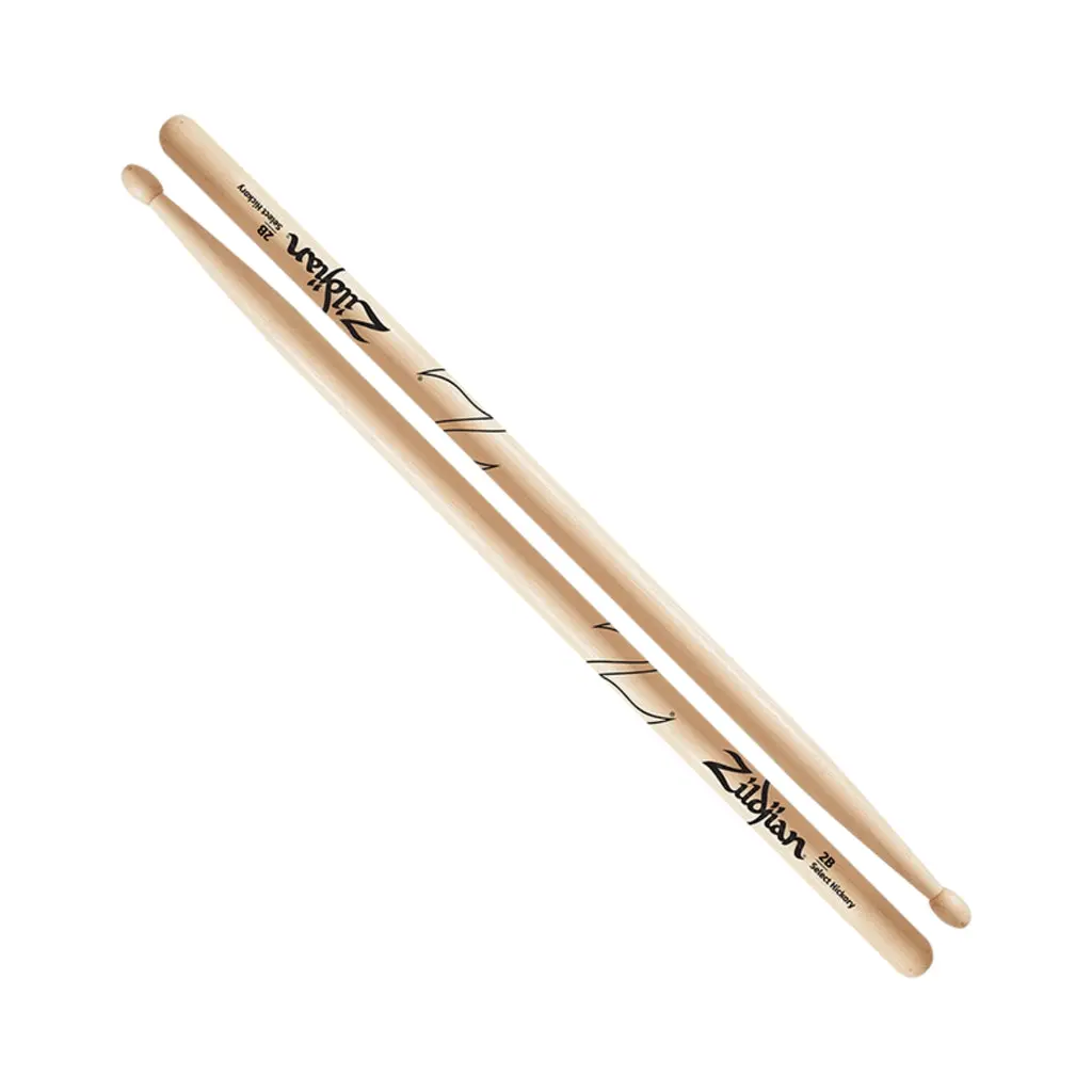 Zildjian 2Bwn Hickory Series 2B Wood Tip Drum Sticks 1