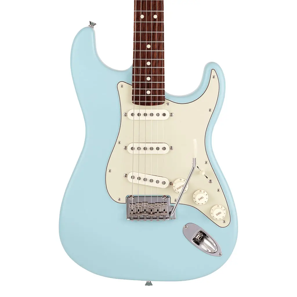 Fender Made In Japan Junior Collection Stratocaster®, Rosewood Fingerboard, Satin Daphne Blue 1