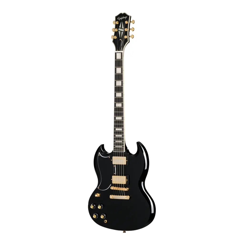 Epiphone Sg Custom Left Handed With Premium Gig Bag - Ebony 2