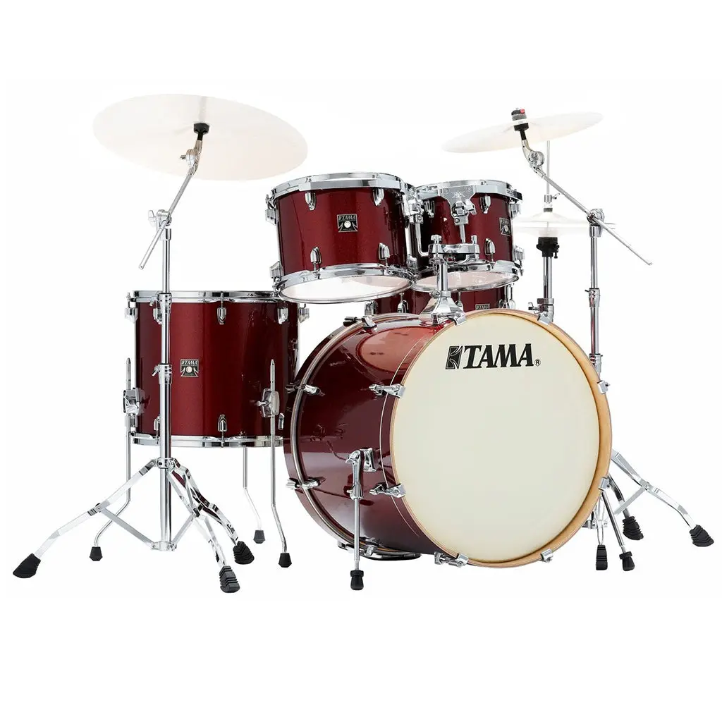 Tama Superstar Classic 5-Piece Shell Pack With 22" Bass Drum And Sm5w Hardware Pack Included - Dark Red Sparkle 1