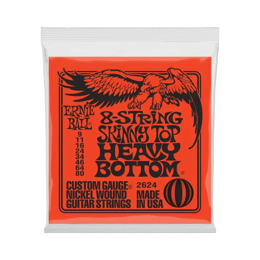 Ernie Ball 8 String Skinny Top Heavy Bottom Slinky Electric Strings 9-80 1