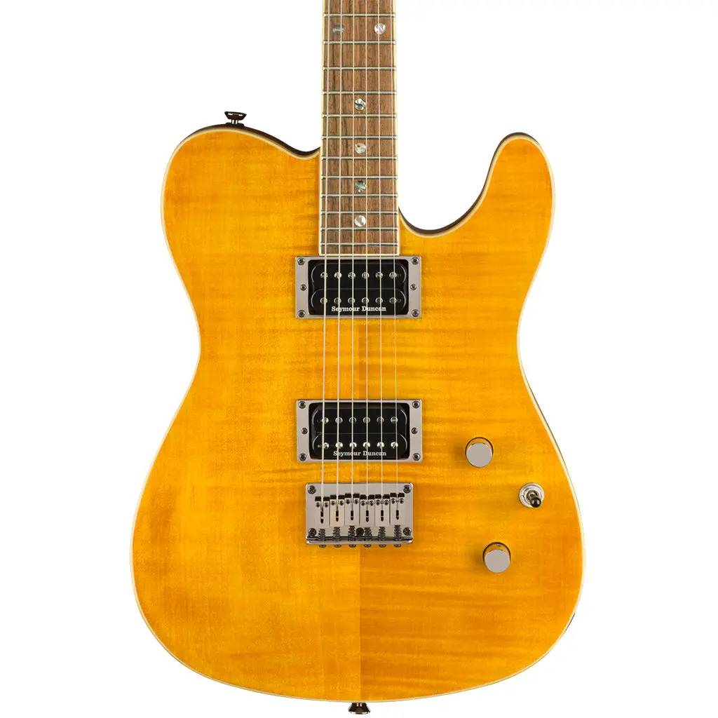 Fender Custom Telecaster Hh - Flame Maple Amber - Laurel 1