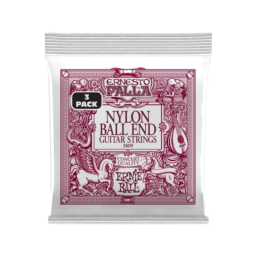 Ernie Ball Ernesto Palla Black And Gold Nylon Ball End 28-42 Classical Guitar Strings - 3 Pack 1
