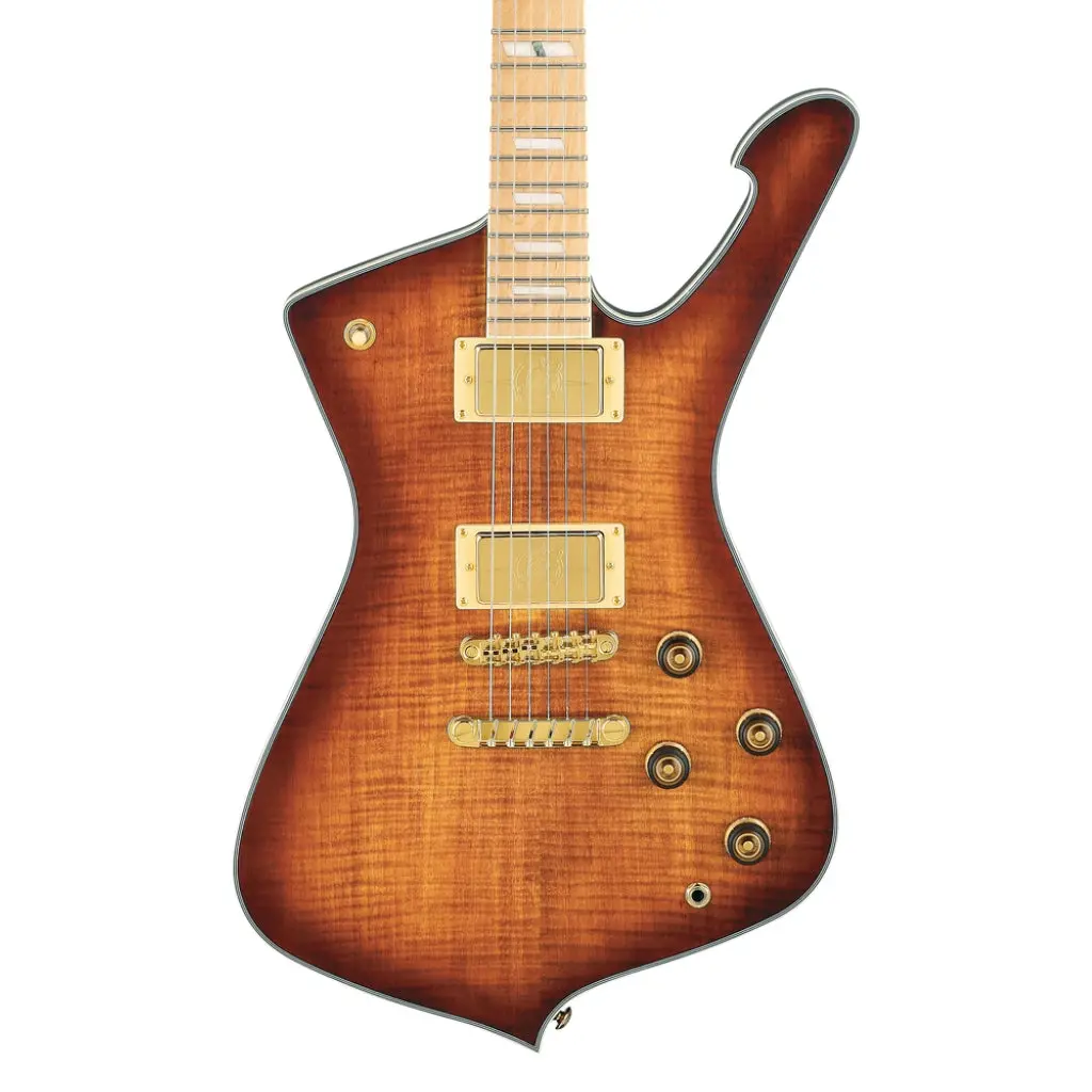 Ibanez Ic420mfm Electric Guitar - Caramel Burst Low Gloss 1