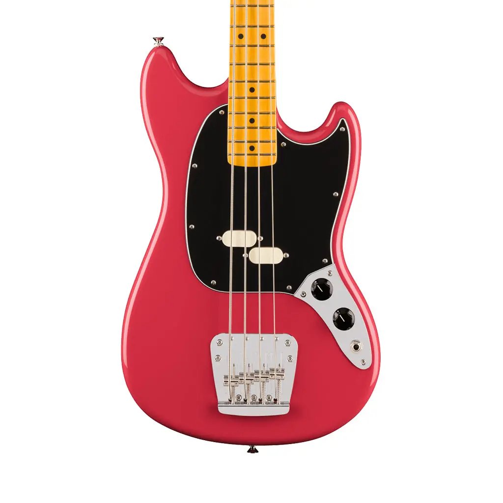 Fender American Professional Classic Mustang Bass - Faded Dakota Red, Maple Fingerboard 1