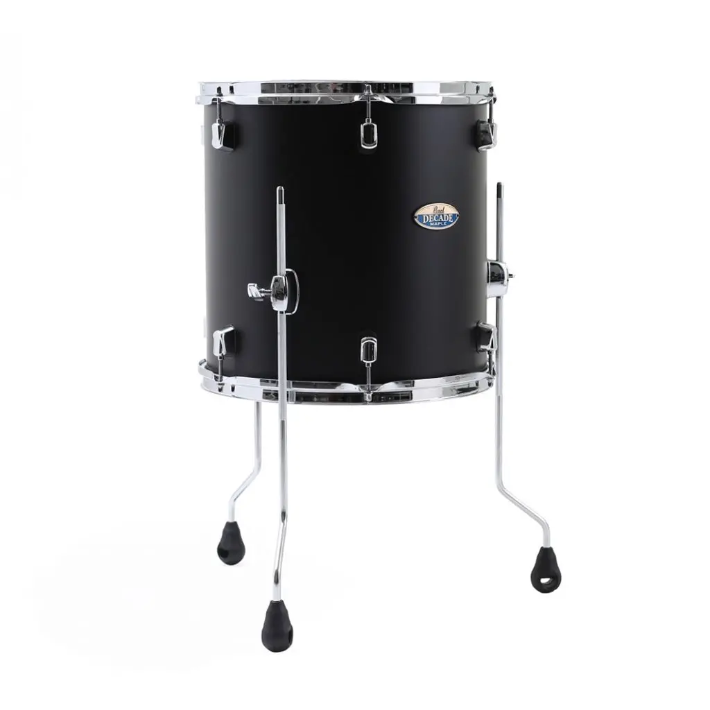 Pearl Decade Maple 14"X14" Floor Tom - Satin Slate Black 1