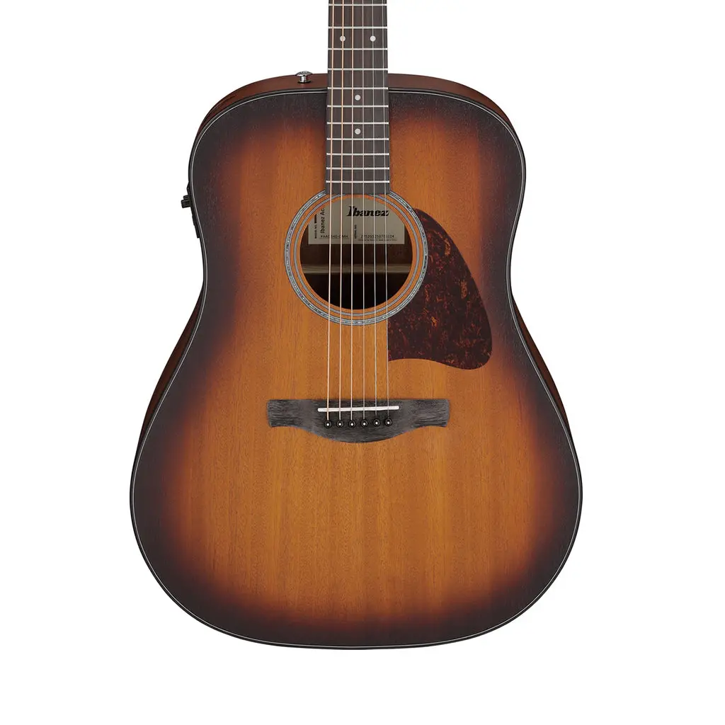 Ibanez Aad54e Dreadnought Acoustic Guitar W/Pickup - Open Pore Mahogany Sunburst 1