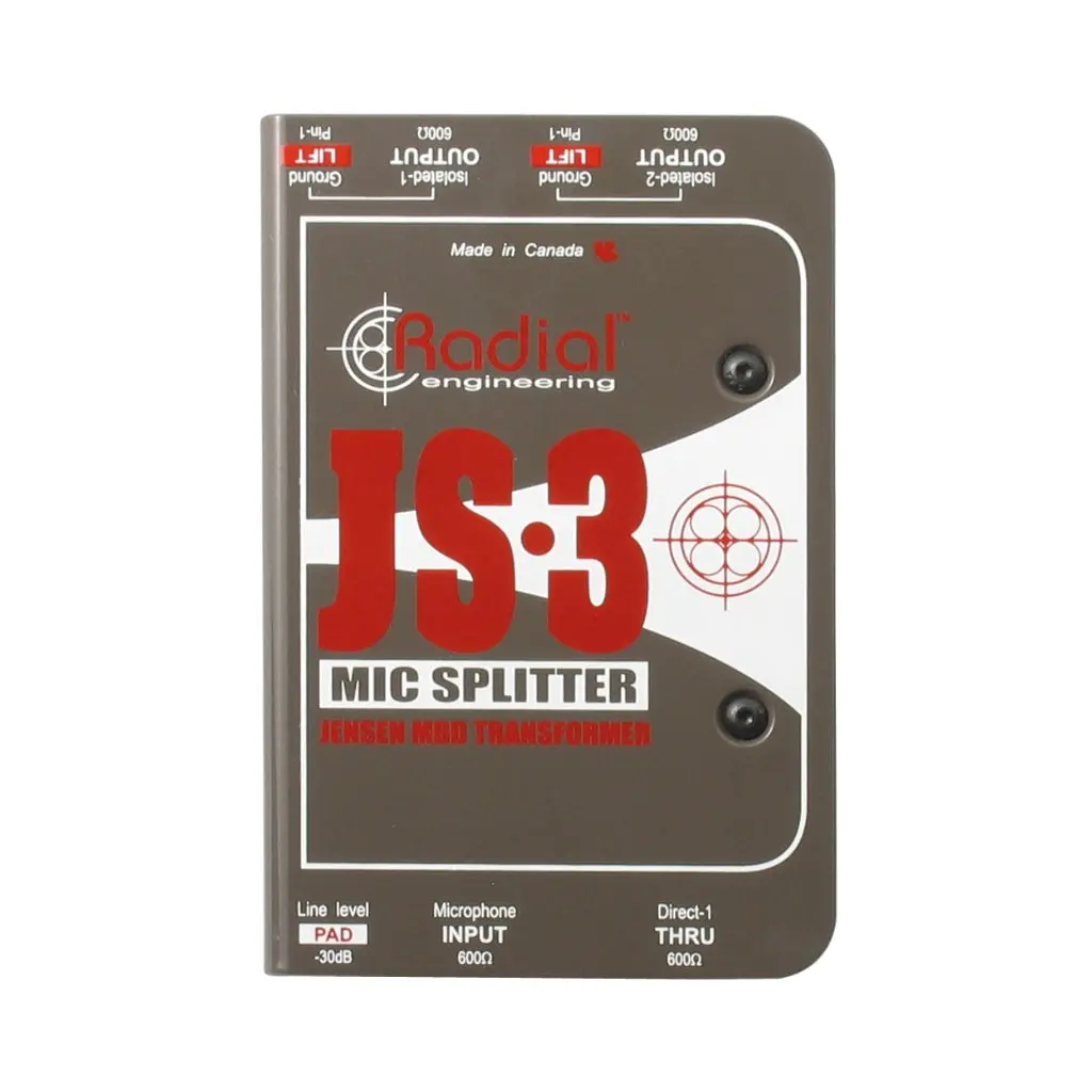 Radial Js3 Passive Microphone Splitter 1