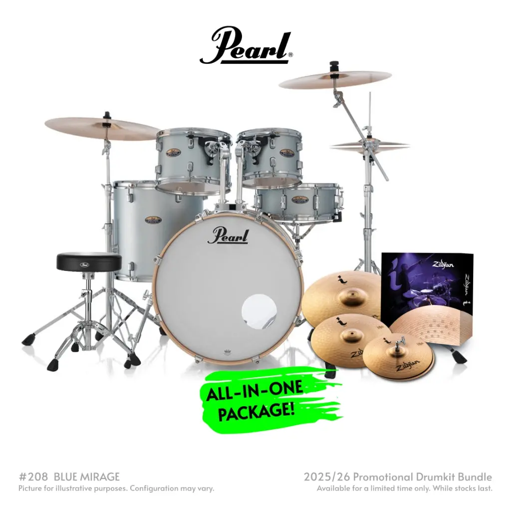 Pearl Decade Maple 5Pc 22" Fusion Plus Increda-Bundle Drum Kit - Blue Mirage 1