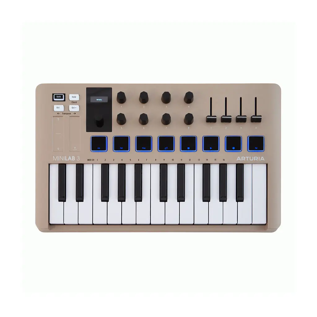 Arturia Minilab 3 25-Note Keyboard Midi Controller - Limited Edition Champagne 1