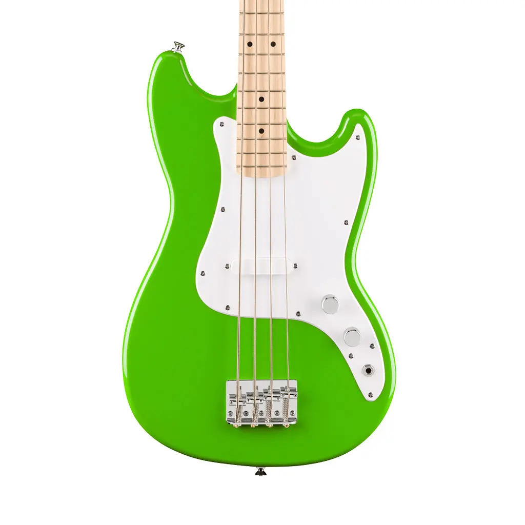 Squier Fsr Sonic Limited Edition Bronco Bass Maple Fingerboard W/White Pickguard - Lime Green 1