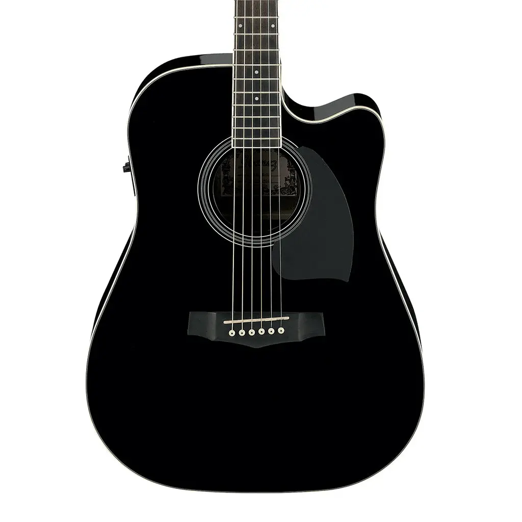 Ibanez Pf15ece Acoustic Guitar - Black High Gloss 1