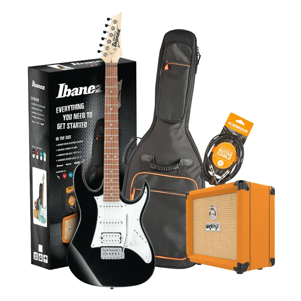 Ibanez Rx40bkn Guitar Pack W/ Crush & Accessories - Black Night 1