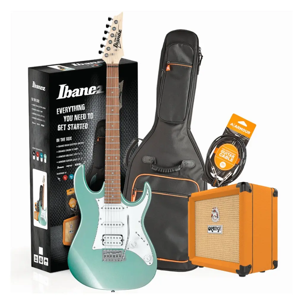 Ibanez Rx40mgn Guitar Pack W/ Crush & Accessories - Metallic Light Green 1