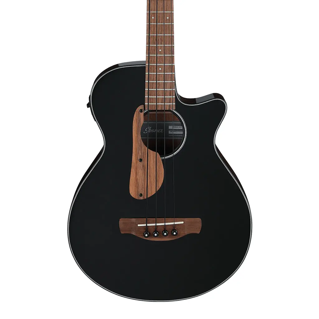Ibanez Aegb24e Black High Gloss Acoustic Bass Guitar 1