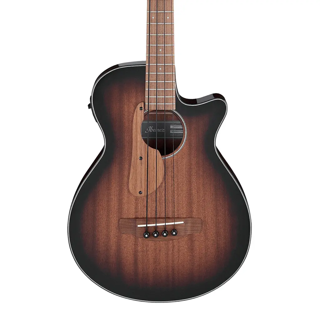 Ibanez Aegb24e Mahogany High Gloss Acoustic Bass Guitar 1