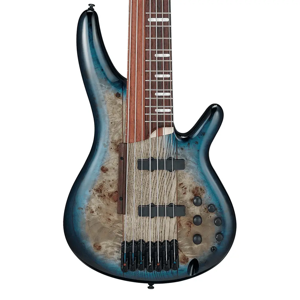 Ibanez Sras7 Cosmic Blue Starburst 7 String 'Ashula' Electric Bass 1