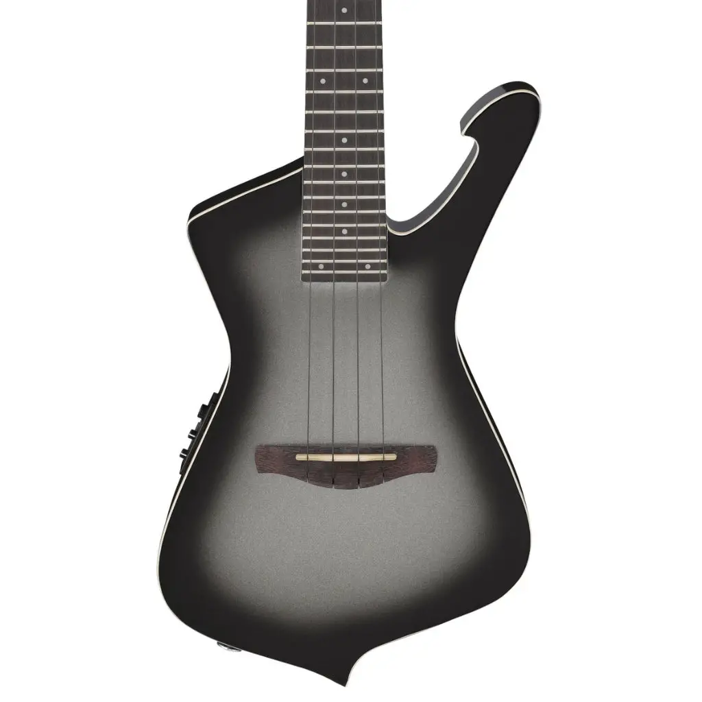 Ibanez Uict100a Electric Tenor Ukulele - Metallic Gray Sunburst 1