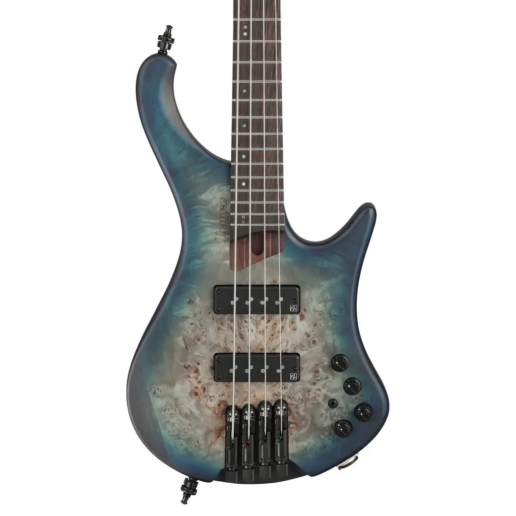 Ibanez Ehb1500ctf Headless 4 String Electric Bass Guitar Cosmic Blue Starburst Flat 1