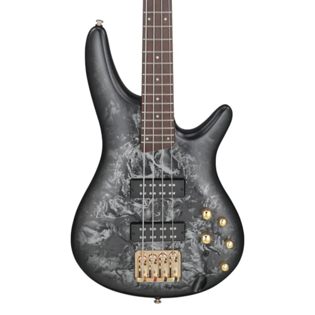 Ibanez Sr300edxbzm 4 String Electric Bass Guitar Black Ice Frozen Matte 1