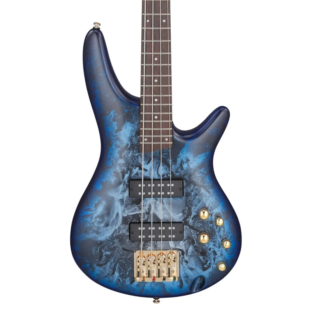 Ibanez Sr300edxczm 4 String Electric Bass Guitar Cosmic Blue Frozen Matte 1