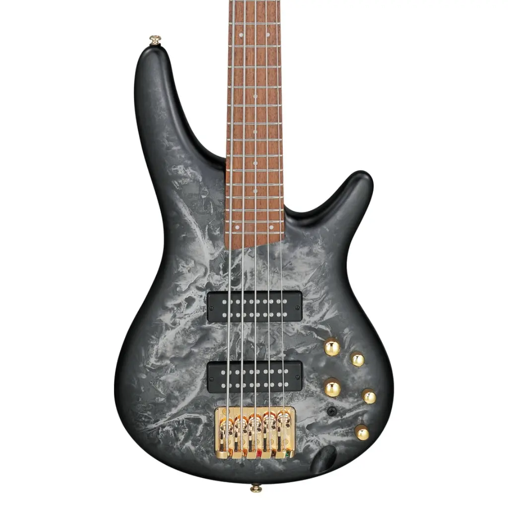 Ibanez Sr305edxbzm 5 String Electric Bass Guitar Black Ice Frozen Matte 1