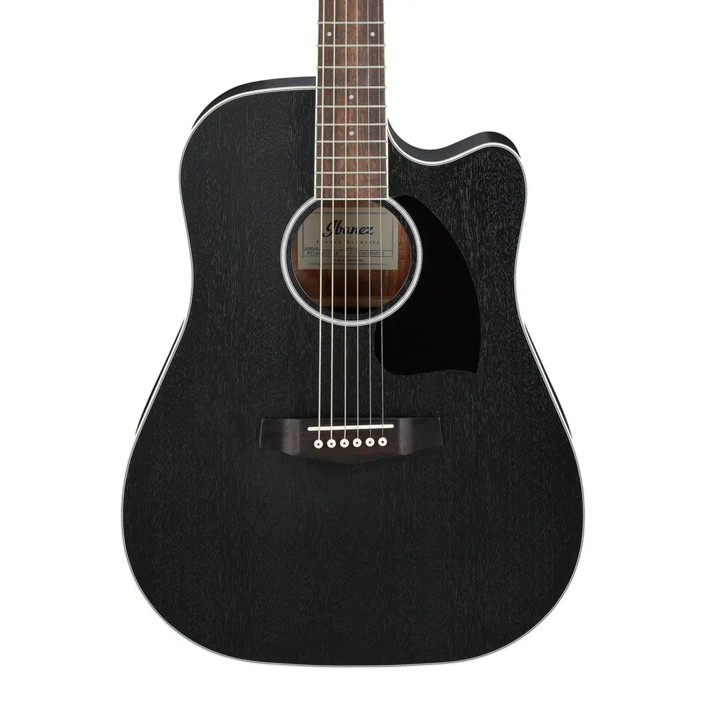 Ibanez Pf16mwcewk Electro Acoustic Guitar Weathered Black Open Pore 1