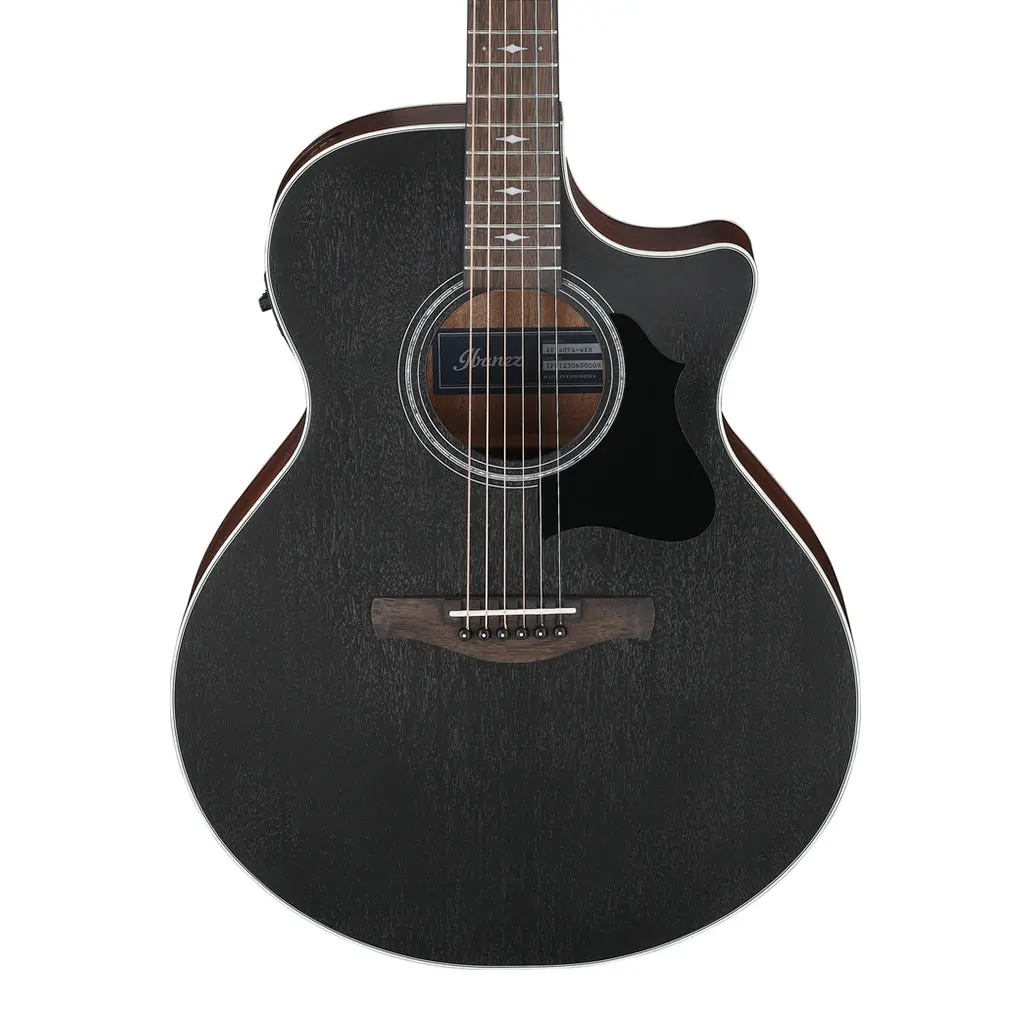 Ibanez Ae140wkh Electro Acoustic Guitar Weathered Black Open Pore Top, Open Pore Natural Back And Sides 1