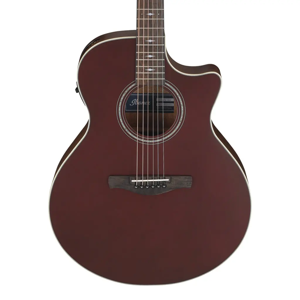 Ibanez Ae100buf Electro Acoustic Guitar Burgundy Flat 1