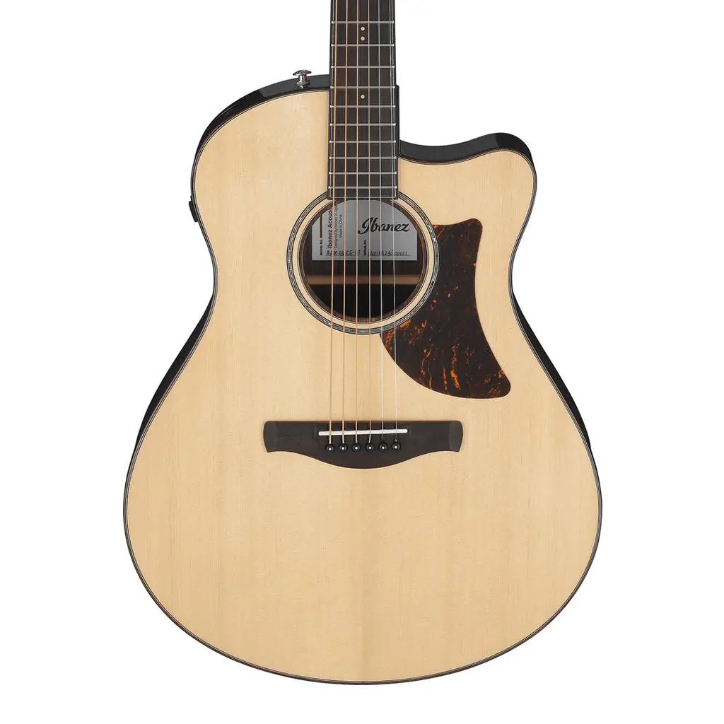 Ibanez Aam380ce Electro Acoustic Guitar Natural High Gloss 1