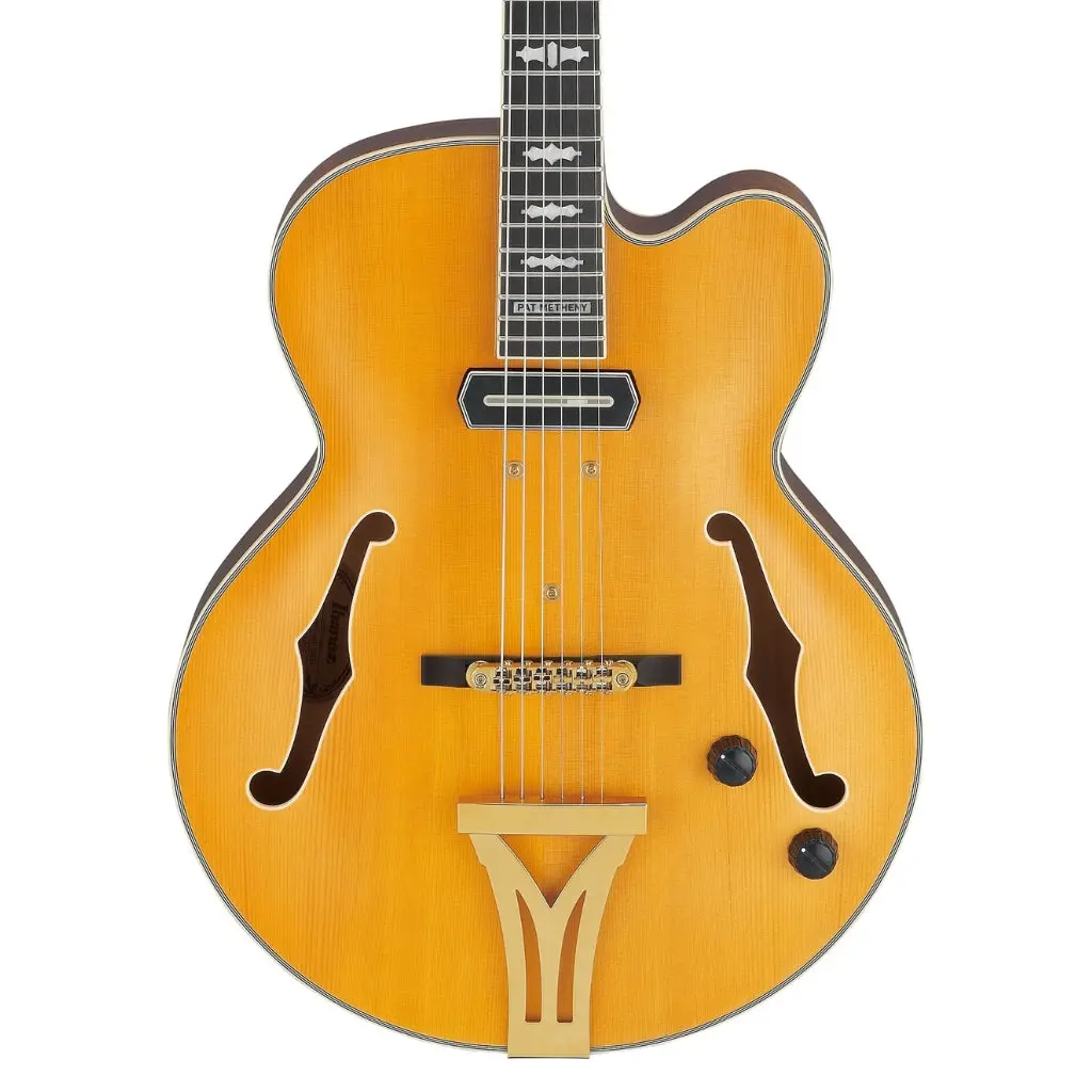 Ibanez Pm3c Pat Metheny Signature Electric Guitar - Natural Amber Low Gloss 1
