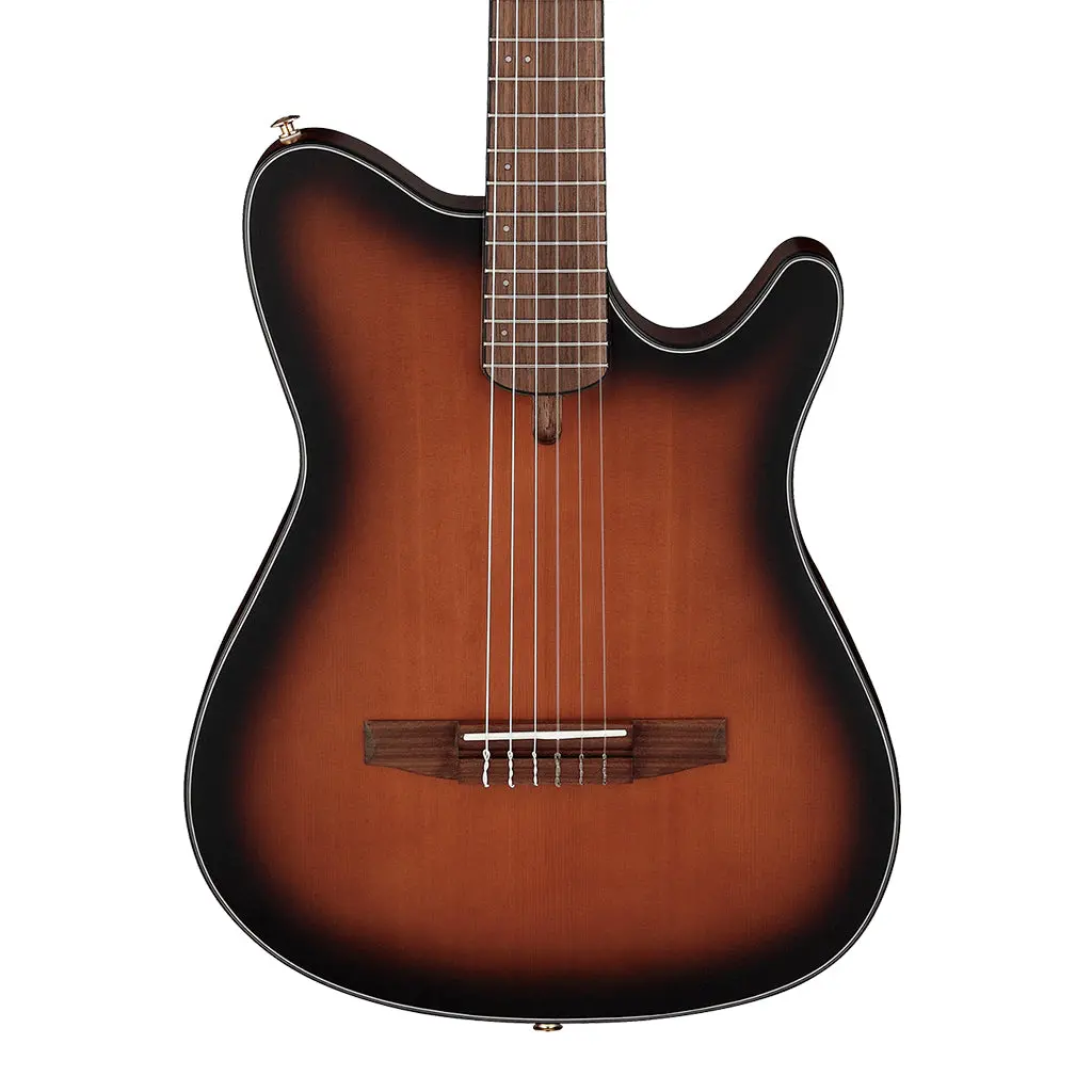 Ibanez Frh10n Brown Sunburst Flat Nylon String Guitar 1