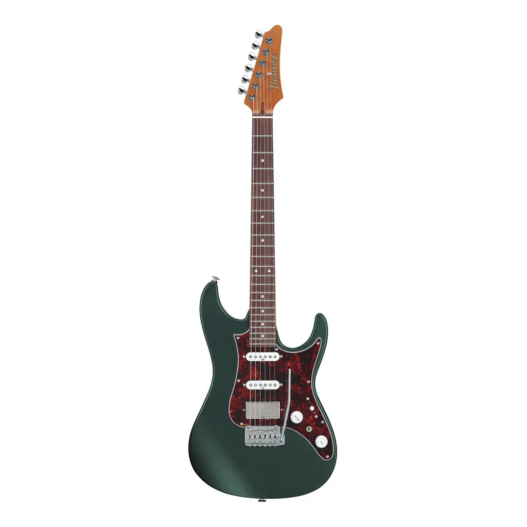 Ibanez Az2204n Electric Guitar With Rosewood Fretboard And Case - Ivy Green Metallic Flat 2