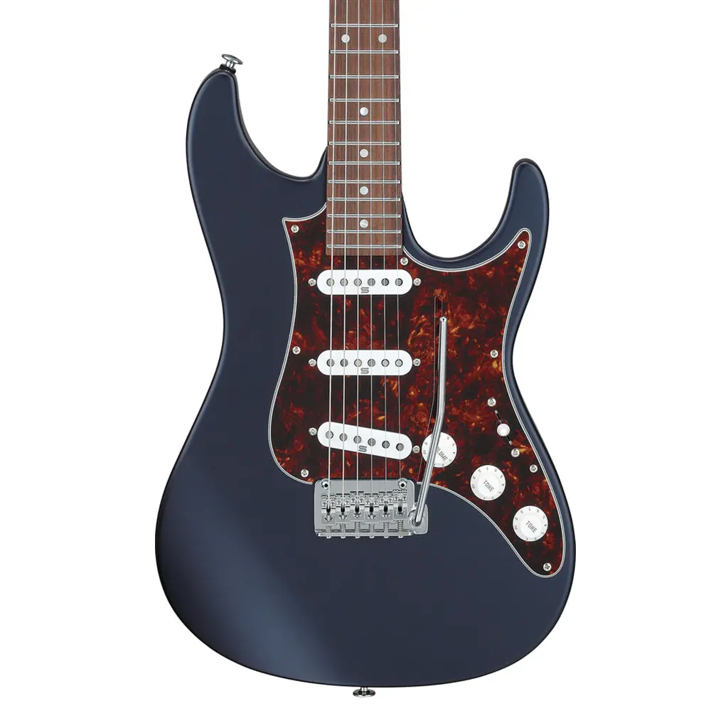 Ibanez Az2203nt Electric Guitar With Rosewood Fretboard And Case - Dark Tide Blue Flat 1