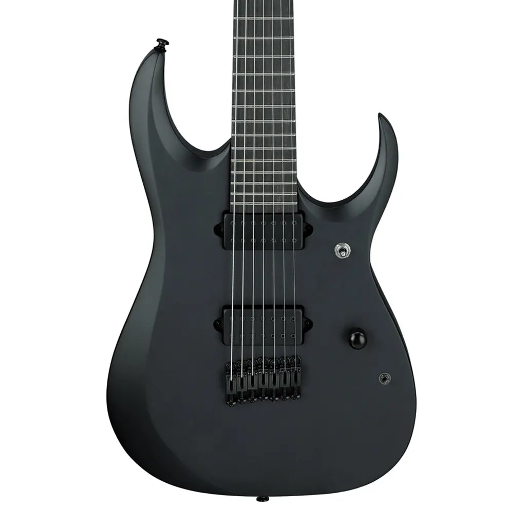 Ibanez Rgdrb71 7-String Electric Guitar With Nyatoh Body And Ebony Fretboard - Black Flat 1